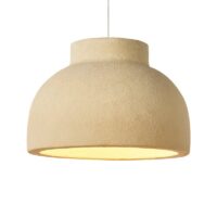 Plafonnier pour salon suspendu beige bol renversé tendance UNIKO