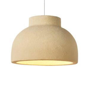 Plafonnier pour salon suspendu beige bol renversé tendance UNIKO