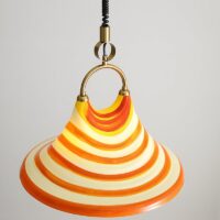 Plafonnier pour WC orange et blanc hauteur réglable ARNAUD