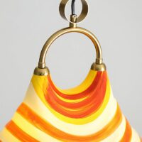 Plafonnier pour WC orange et blanc hauteur réglable ARNAUD