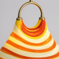 Plafonnier pour WC orange et blanc hauteur réglable ARNAUD