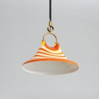 Plafonnier pour WC orange et blanc hauteur réglable ARNAUD