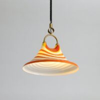 Plafonnier pour WC orange et blanc hauteur réglable ARNAUD