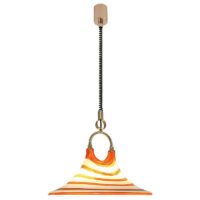 Plafonnier pour WC orange et blanc hauteur réglable ARNAUD