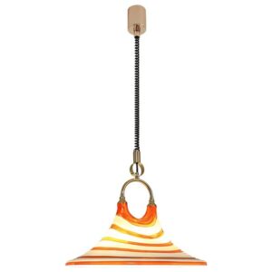 Plafonnier pour WC orange et blanc hauteur réglable ARNAUD