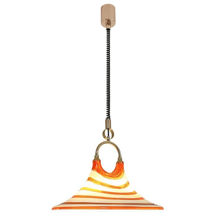Plafonnier pour WC orange et blanc hauteur réglable ARNAUD