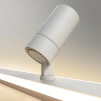 Plafonnier projecteur long blanc LED orientable SEBOP