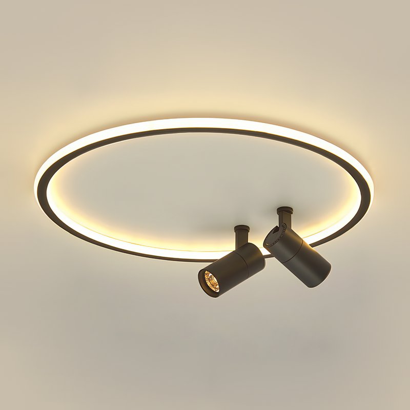 Plafonnier rond avec LED spots orientables moderne SEBOP