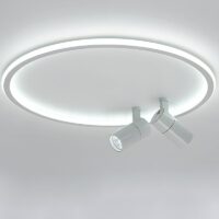 Plafonnier rond avec LED spots orientables moderne SEBOP
