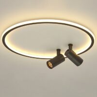 Plafonnier rond avec LED spots orientables moderne SEBOP