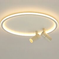 Plafonnier rond avec LED spots orientables moderne SEBOP