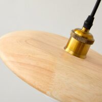 Plafonnier rond suspendu en bois minimaliste et nordique NIRA