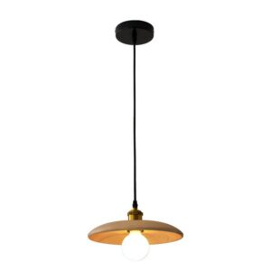 Plafonnier rond suspendu en bois minimaliste et nordique NIRA