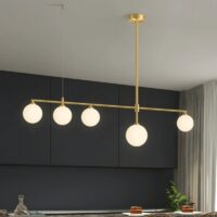 Plafonnier salon design doré boule tendance et moderne OCTAVIO