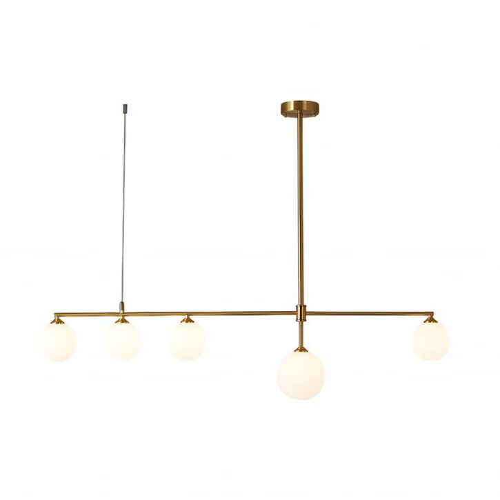 Plafonnier salon design doré boule tendance et moderne OCTAVIO
