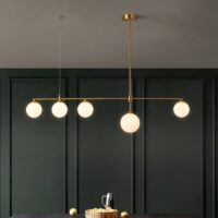 Plafonnier salon design doré boule tendance et moderne OCTAVIO