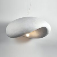 Plafonnier salon design effet ciment brut tendance CHMIL