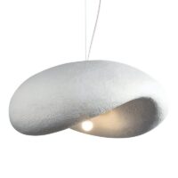 Plafonnier salon design effet ciment brut tendance CHMIL