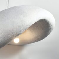 Plafonnier salon design effet ciment brut tendance CHMIL