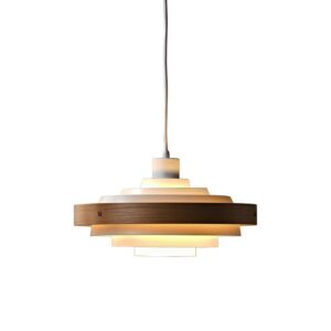 Plafonnier scandinave en bois et métal style rétro chic SCOPA