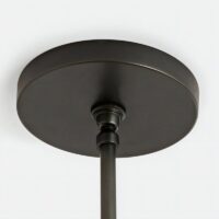 Plafonnier séjour blanc en tissu et métal entonnoir design PUGLIESI