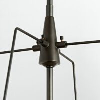 Plafonnier séjour blanc en tissu et métal entonnoir design PUGLIESI