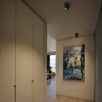 Plafonnier spot noir LED minimaliste pour couloir ADOCQ