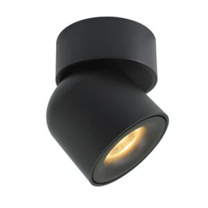 Plafonnier spot noir LED minimaliste pour couloir ADOCQ