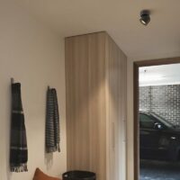 Plafonnier spot noir LED minimaliste pour couloir ADOCQ