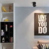 Plafonnier spot noir LED minimaliste pour couloir ADOCQ