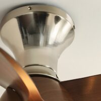 Plafonnier ventilateur avec télécommande hélices effet bois