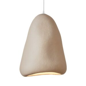 Plafonnier Wabi-sabi beige lustre abstrait finition brut CHMIL