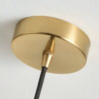 Suspension plafonnier en bois et métal soucoupe design OPAX