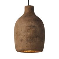 Suspension plafonnier lanterne effet ciment artisanal DOLCINO