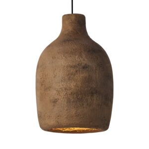 Suspension plafonnier lanterne effet ciment artisanal DOLCINO