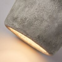 Suspension plafonnier lanterne effet ciment artisanal DOLCINO