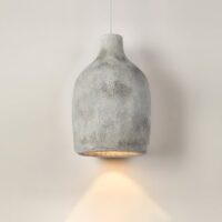 Suspension plafonnier lanterne effet ciment artisanal DOLCINO